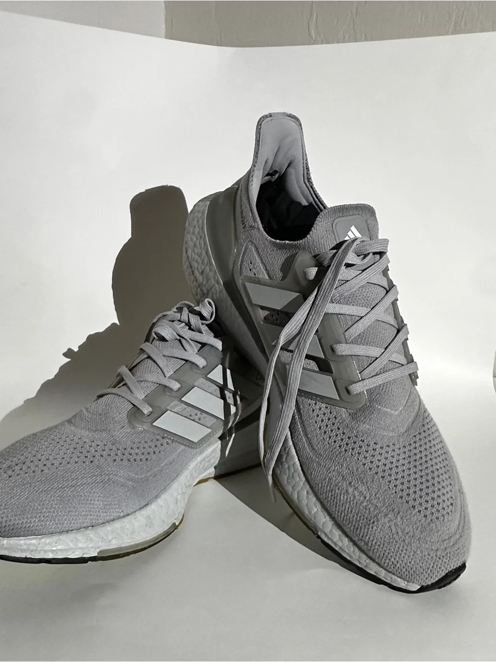 adidas UltraBoost Gray Mesh Running Sneakers Mens US 12 Lace Up FY8354